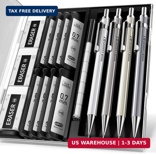 7mm mechanical pencil set - 0.7mm,